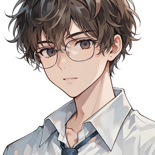 戴眼镜头像男�