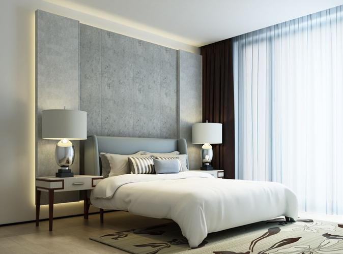 (奥邦现代风格 床头背景墙)