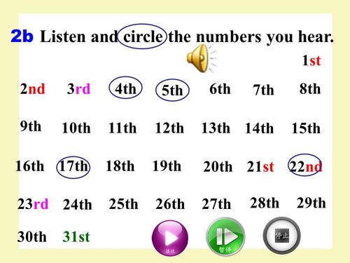 is … / it " s …       1st 2nd3rd4th 5th 6th 7th 8th 9th 10th