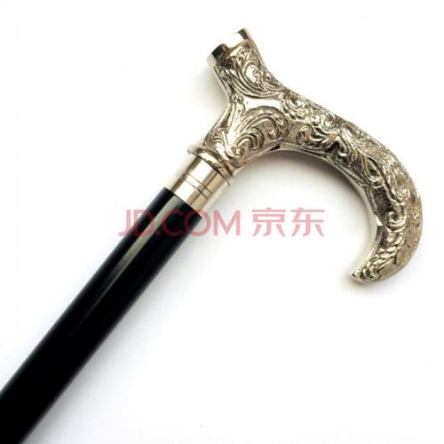绅士手杖银色合金男士拐杖英伦贵族老人防滑拐棍影视剧文明棍 w3553