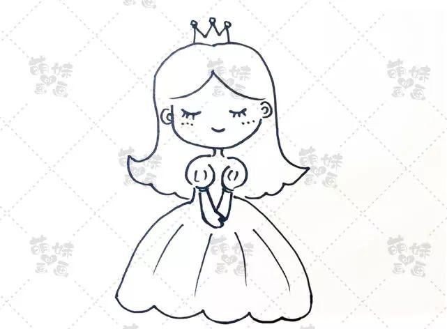 不同难易程度的十位小公主简笔画适合不同年龄段孩子来学习哦