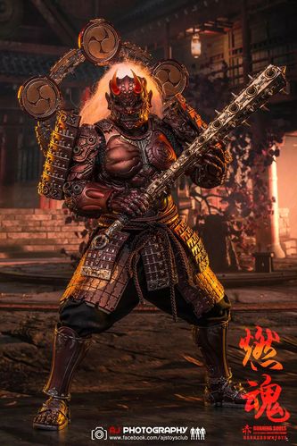 开箱darkcrowntoys武士机甲风燃魂系列赤鬼