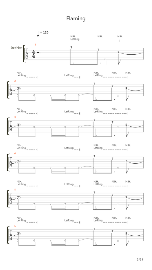 flaming(部分修正)吉他谱(gtp谱,指弹)_郑成河(sungha