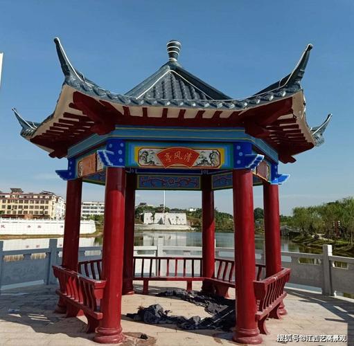 广东水泥六角凉亭视频河源防腐木凉亭造价新中式仿木四方凉亭结构图