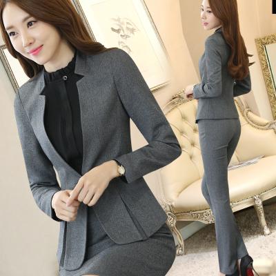 西装套装女秋季职业装女装套装三件套面试商务正装女套装两件套裙
