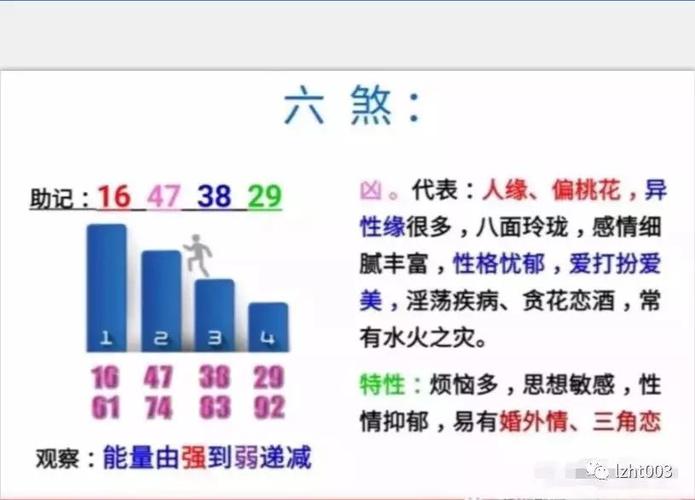 解释:六煞反映的是有较强"异性缘"这样的磁场现象,对于有没