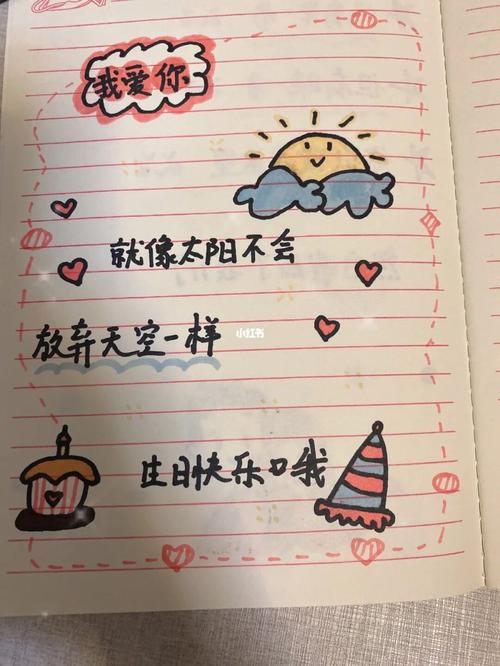 给男朋友生日的手绘画_生日_男朋友_绘画_手帐_兴趣爱好_文具手账