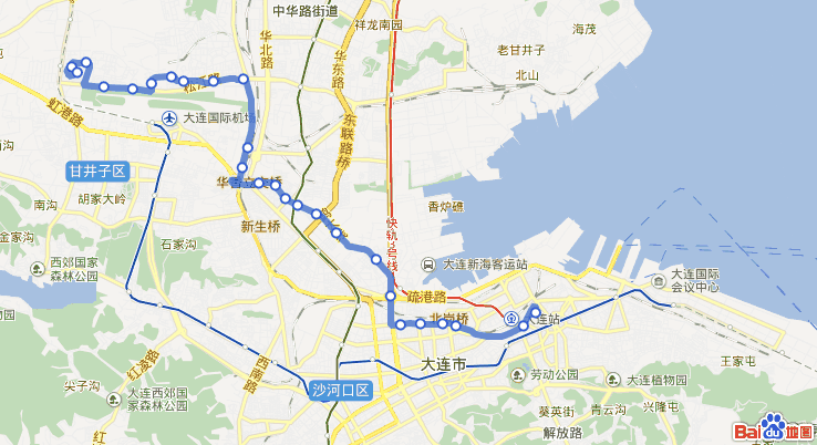 大连414路公交车线路是榆林街道天津街.