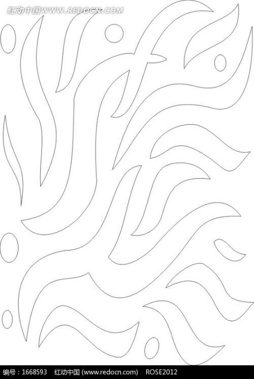 曲线造型图案简笔画