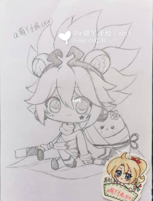 凹凸世界嘉德罗斯可爱简笔绘画画的日常教程_绘画_凹凸世界_手绘_马克