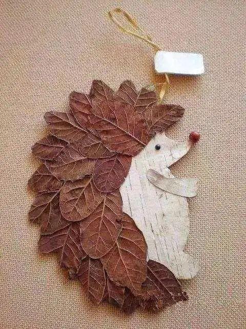 手工制作|幼儿园树叶创意手工,挂起来的秋天