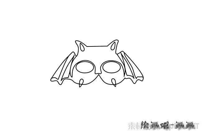 万圣节面具简笔画图片