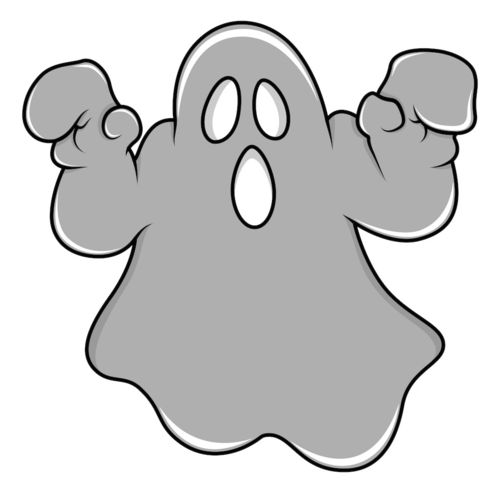 怪异的万圣节鬼卡通矢量图