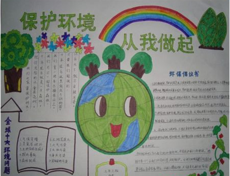珍爱地球生态环保手抄报 生态环保手抄报