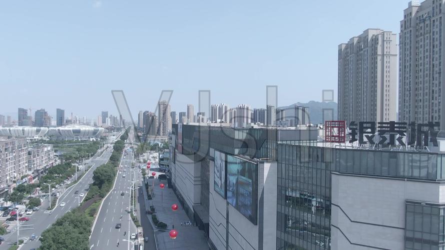 温州苍南银泰城航拍空镜