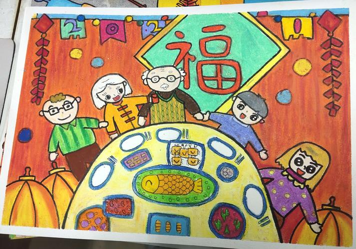 学前2007班美术作品《我们的节日.春节》合集