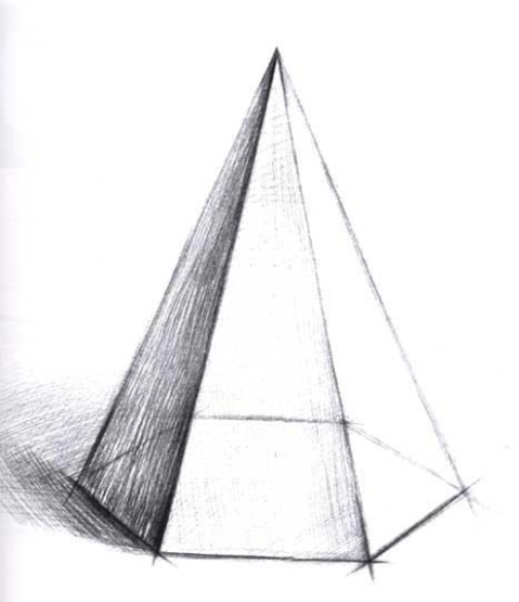 手绘球体方体锥体