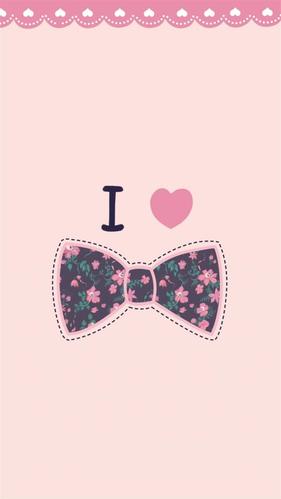 粉色蝴蝶结主题套图,高清图片,手机锁屏桌面-壁纸族