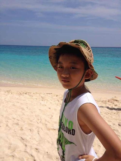 童星张翘2013长滩岛第二天