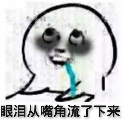 大家有没有那种泪从嘴里流了出来的表情包呀02