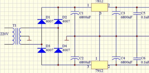 220v转12v稳压电源电路图
