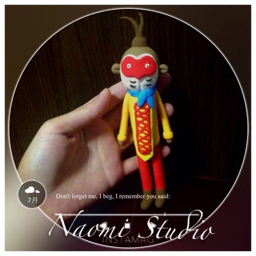 naomi粘土工作室,大圣归来,同款齐天大圣小布偶