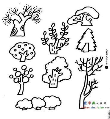 爱护树木纸巾简笔画简笔画大树大树如何画树木简笔画植物树木原创简