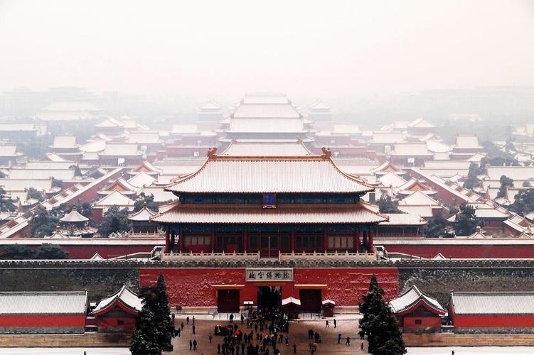 从景山上俯瞰故宫全景.