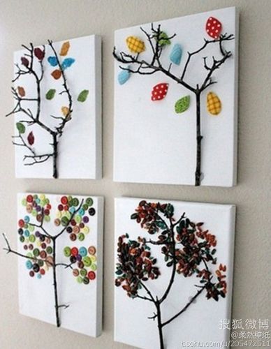 利用废旧物品(废布条,啤酒瓶盖,扣子,塑料袋,毛线,棉花,树枝等)和宝