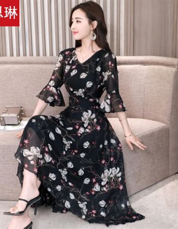 衣服波点女式短袖连衣裙2018新款夏天30-35岁的气质春夏装女士时尚