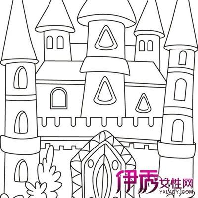 简笔画画美丽的城堡