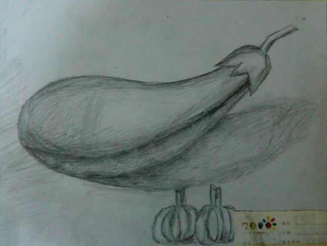 【艺田童画】基础班本周静物素描～茄子
