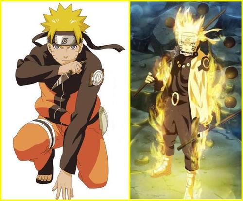 变身前后的对比,鸣人凯帅气,杀生丸藏马不是人