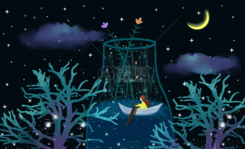 正版 gif动态图片下载,该  gif动态图片 标题为          日月星辰gif