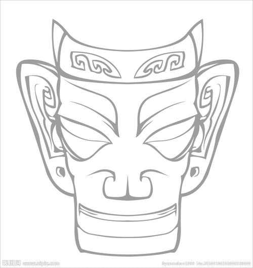三星堆青铜面具众目面图片