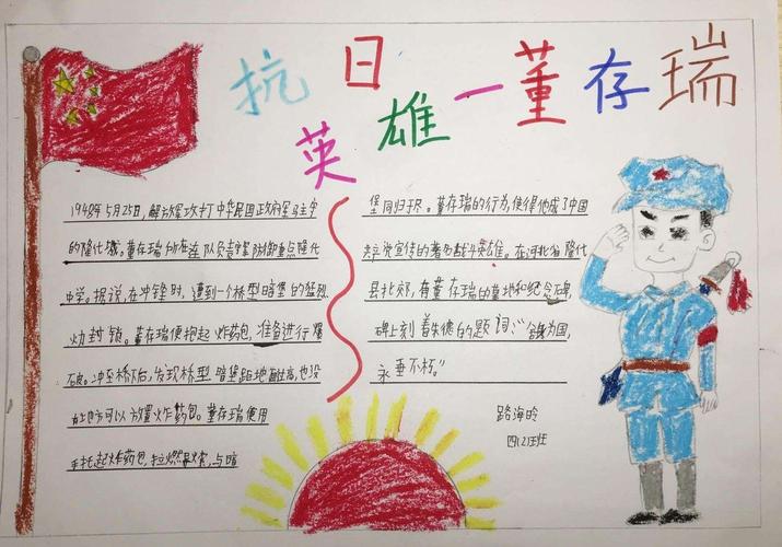 讲故事赞英雄,手抄报颂精神——英雄赞