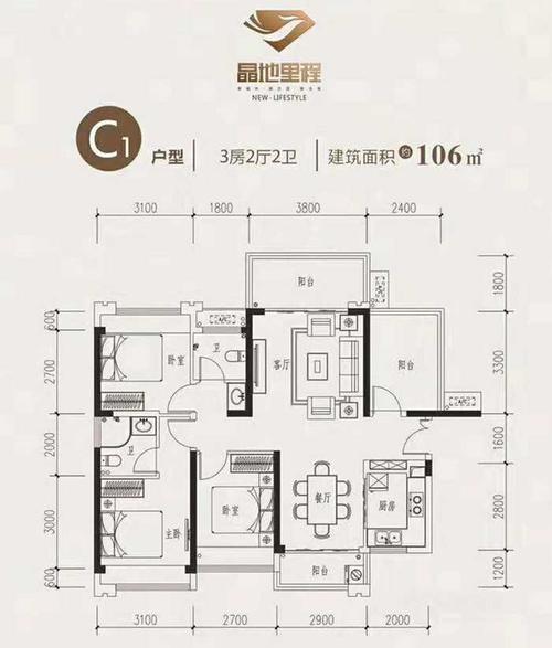 惠州大亚湾晶地里程花园二期户型图品鉴
