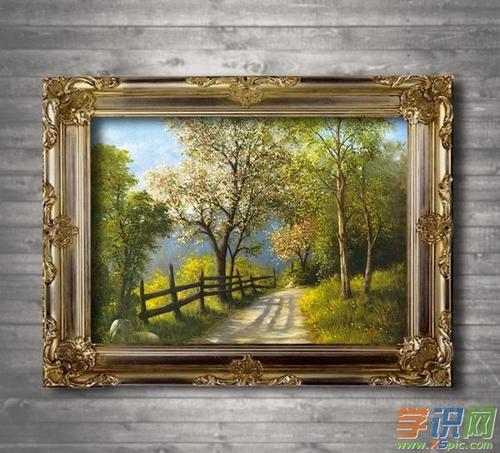 油画秋天风景画图片