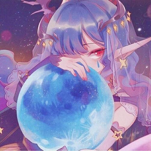 蓝色系二次元头像_二次元_蓝色系_素材_头像