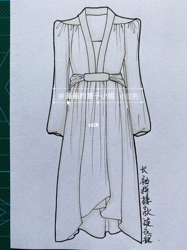 服装设计|手绘线稿小礼服连衣裙款式图_连衣裙_小礼服