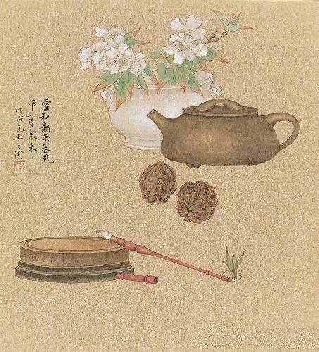 清晨阅读丨吕大卫清供博古画40图清新优雅