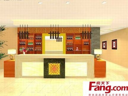 2019简单酒店吧台图片-房天下装修效果图