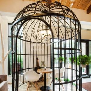欧式铁艺鸟笼装饰酒店餐厅大型工艺品摆件设计室内咖啡厅装饰摆设