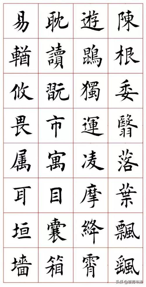 愙斋书法欧体楷书千字文