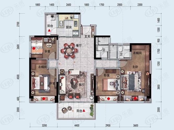 碧桂园金月湾(怀集)4室2厅2卫户型图 - 肇庆乐居