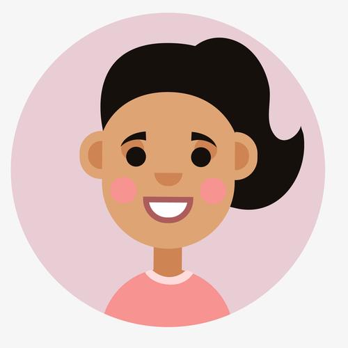 卡通圆形的人物头像设计