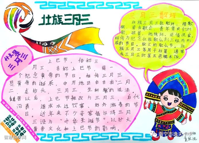 壮族三月三手抄报图片及内容