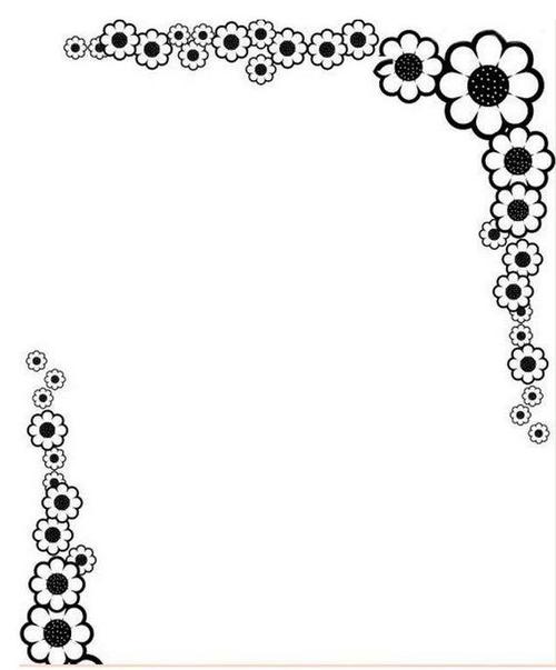 好看的英语黑板报手绘漂亮花边图片