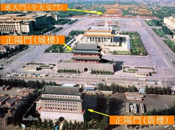  p>正阳门箭楼位于崇文区西北部,前门大街北端,系北京城中轴线天安门