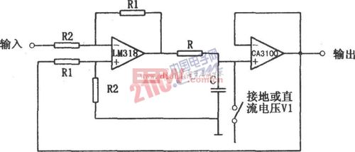 lm318组成的扩大了定时范围的积分器电路